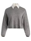 RHETT WOOL PULLOVER WITH DETACHABLE COLLAR-MEDIUM HEATHER GREY-ALICE + OLIVIA