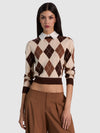 CAROLANN WOOL COLLARED CARDIGAN-CAMEL/MULTI-ALICE + OLIVIA