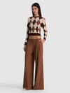 CAROLANN WOOL COLLARED CARDIGAN-CAMEL/MULTI-ALICE + OLIVIA