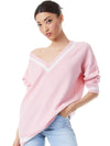 MAGLIONE CLEMENT A V CON RIGHE STILE VARSITY-ALICE + OLIVIA
