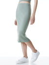 LEO FITTED MIDI SKIRT-MEDIUM HEATHER GREY-ALICE + OLIVIA
