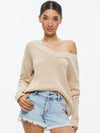 ALITA RELAXED V NECK PULLOVER-OATMEAL HEATHER-ALICE + OLIVIA