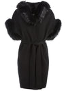 SULLIVAN FUR TRIM VEST-Black-ALICE + OLIVIA