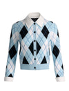 CAROLEE CREWNECK ARGYLE PULLOVER-MINERAL BLUE MULTI-ALICE + OLIVIA