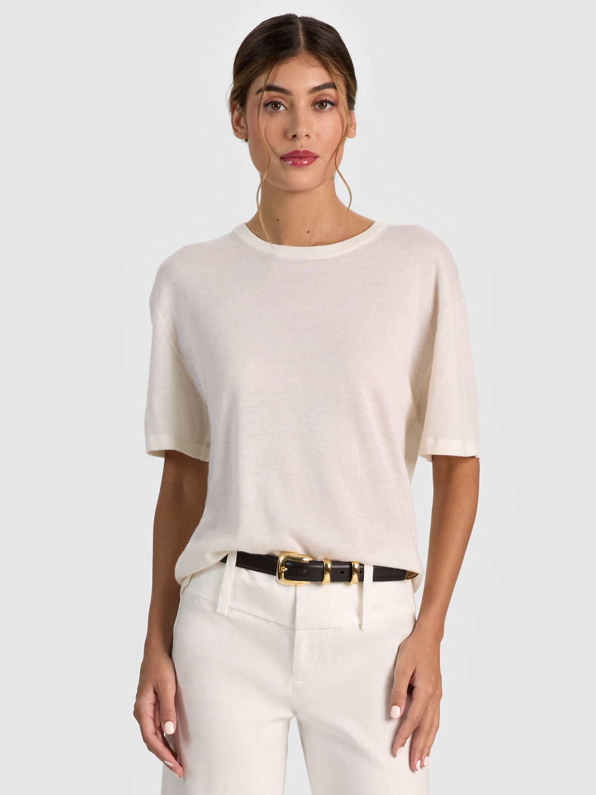 MAGLIETTA IN CASHMERE A MAGLIA AMELIE-ALICE + OLIVIA