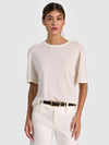 AMELIE CASHMERE KNIT TEE-SOFT WHITE-ALICE + OLIVIA