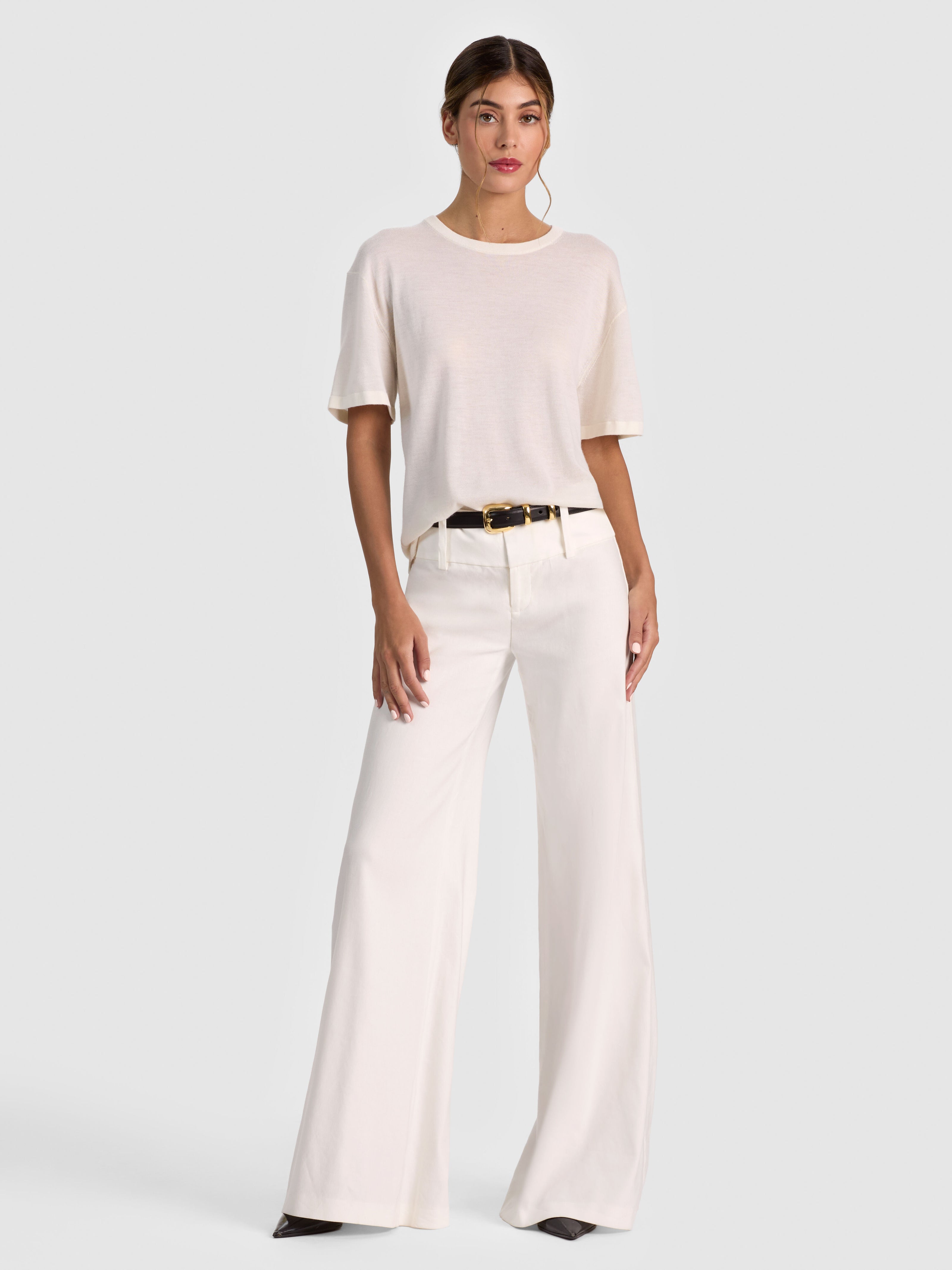 AMELIE CASHMERE KNIT TEE-SOFT WHITE-ALICE + OLIVIA