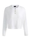 ALAINA CROPPED HENLEY-SOFT WHITE-ALICE + OLIVIA