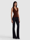 LOLY BUTTON DOWN VEST-DARK CHOCOLATE-ALICE + OLIVIA