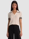 MARTHA POINTELLE POLO-SOFT WHITE/BLACK-ALICE + OLIVIA