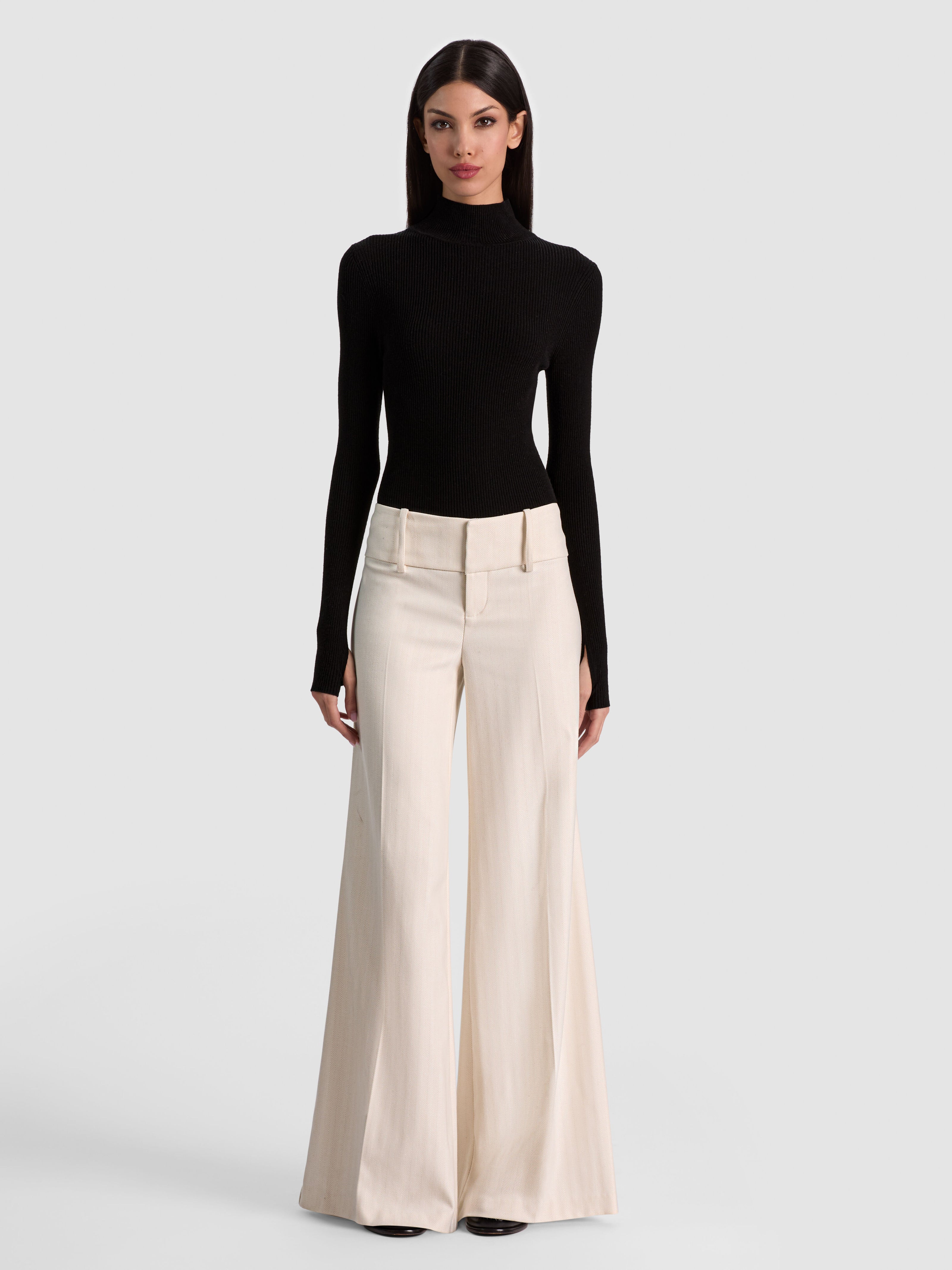 ROBERTA RIBBED TURTLENECK-Black-ALICE + OLIVIA