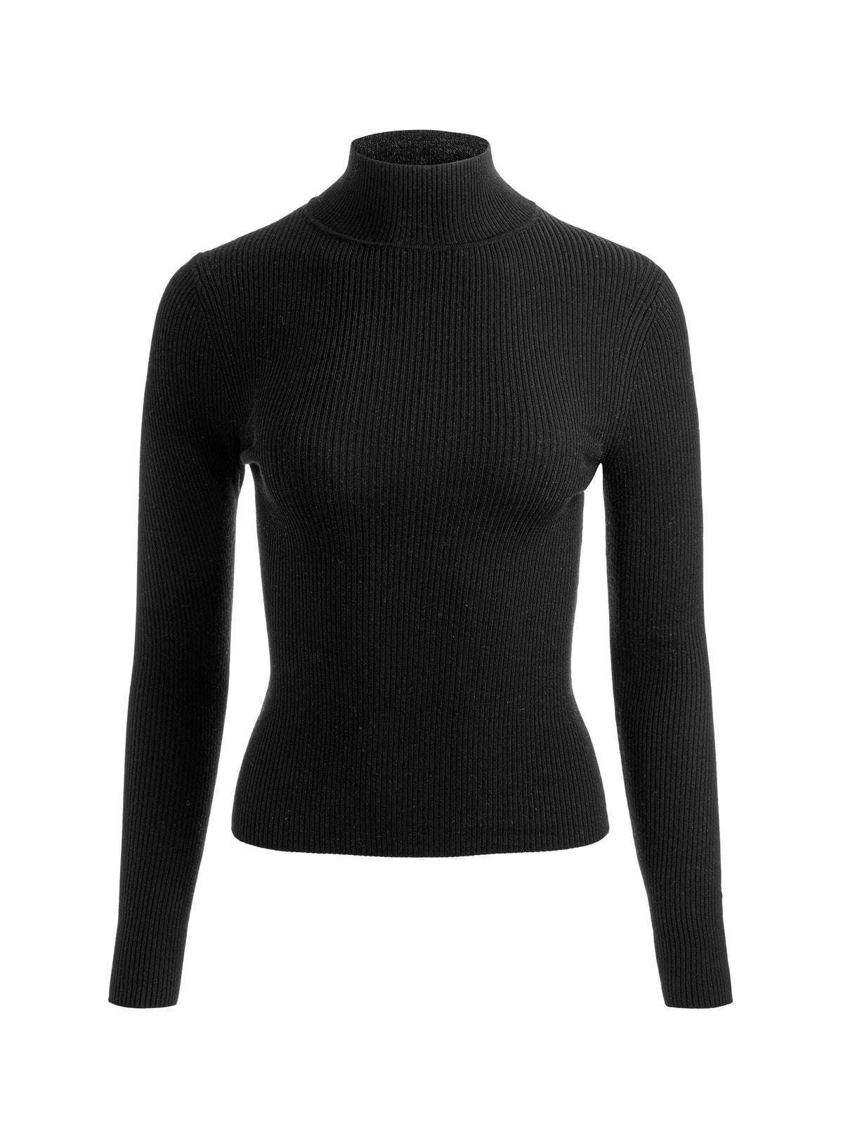 ROBERTA RIBBED TURTLENECK - BLACK
