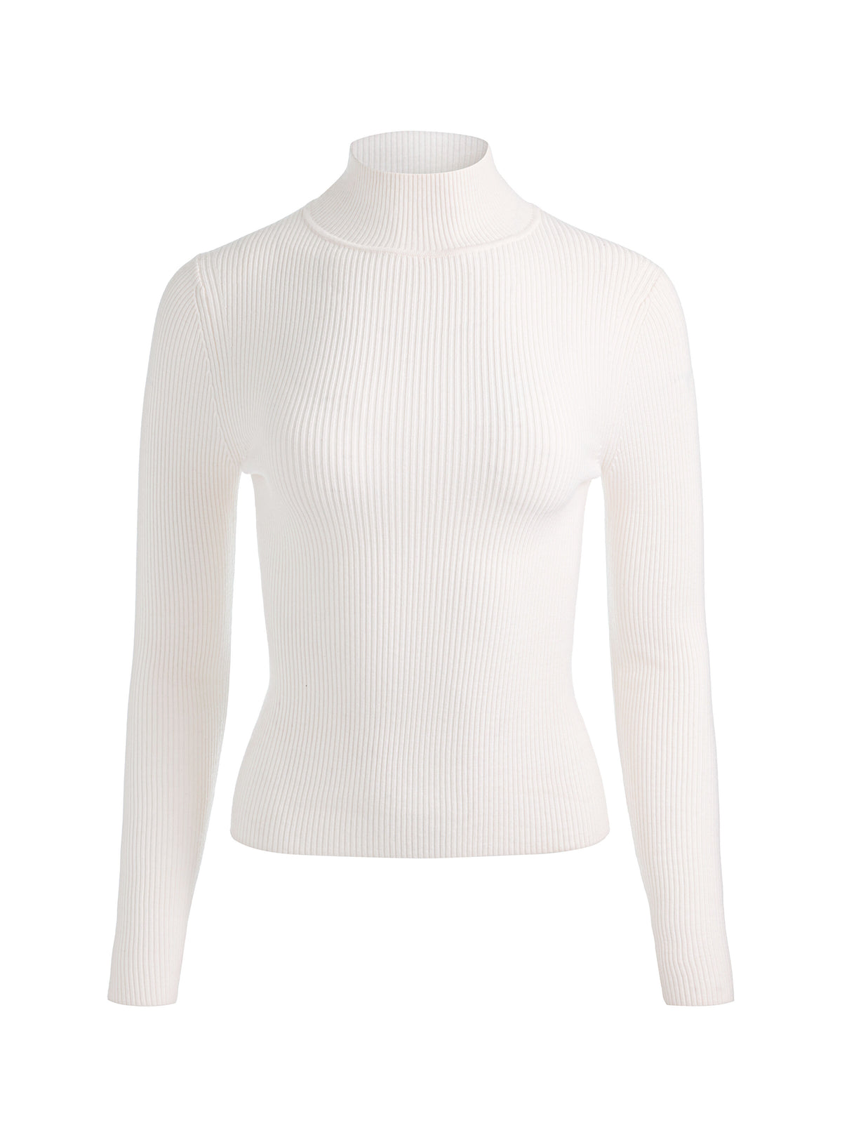 ROBERTA RIBBED TURTLENECK - SOFT WHITE