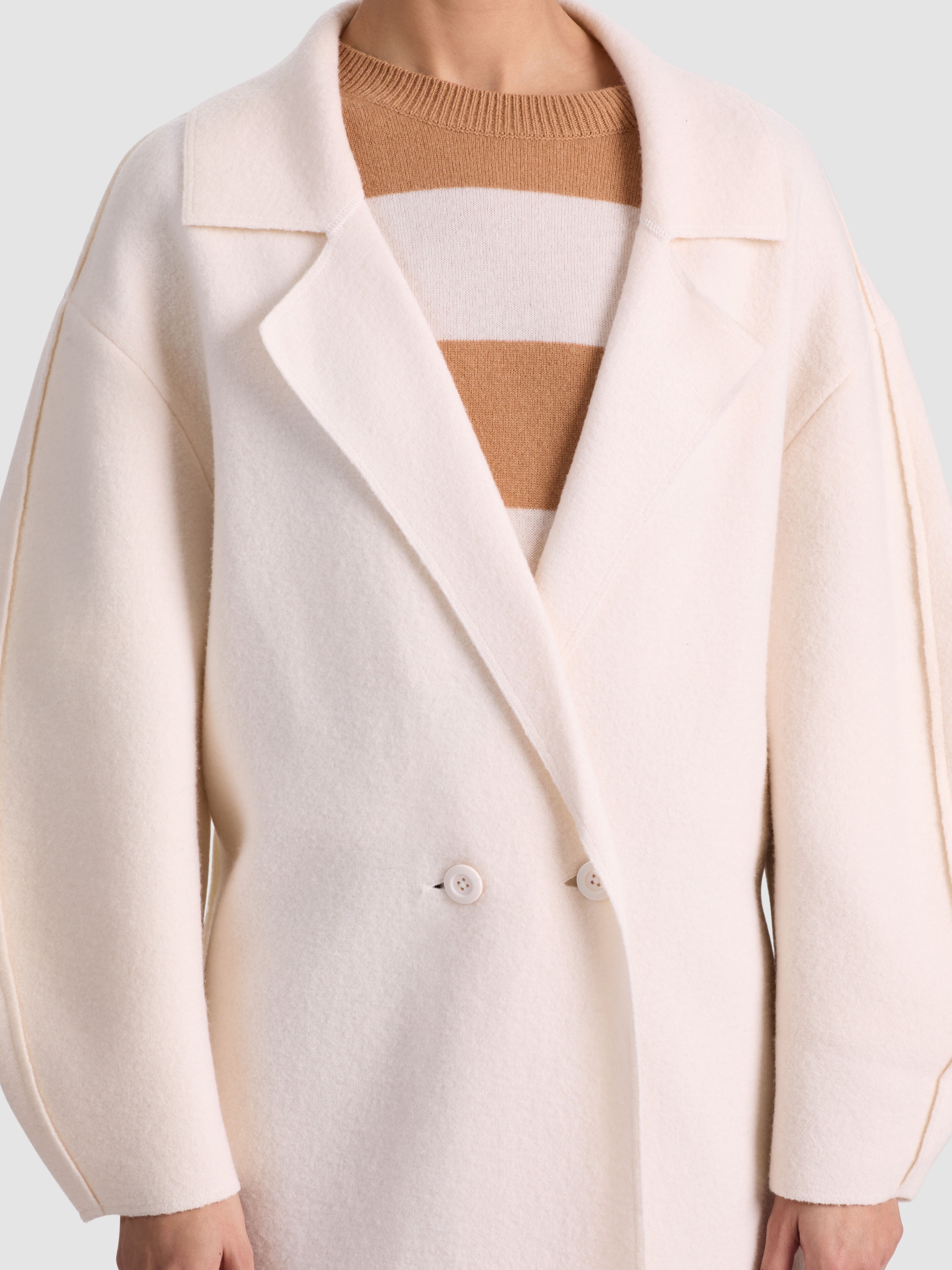 WAVERLY COCOON COAT-ECRU-ALICE + OLIVIA