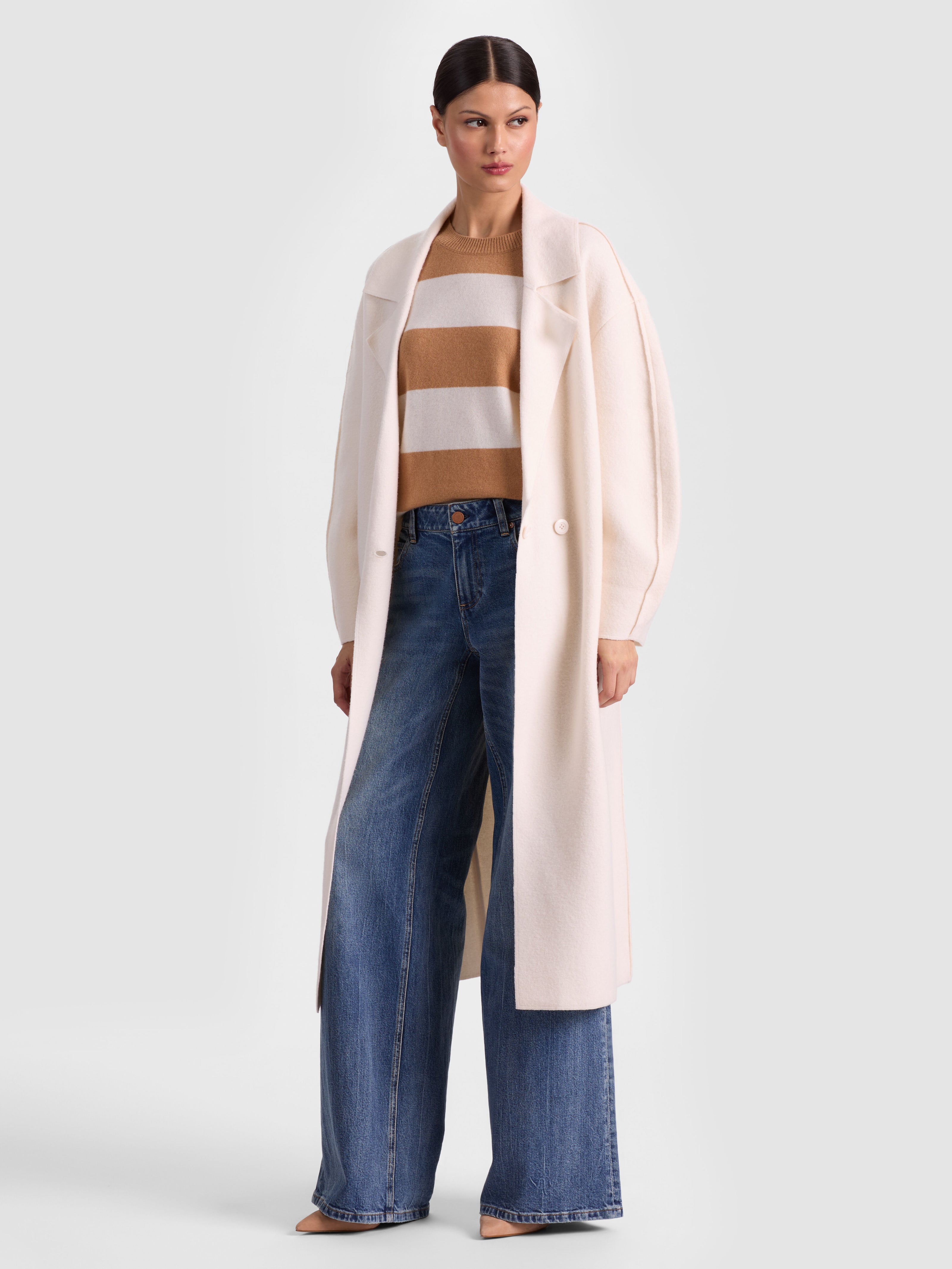 WAVERLY COCOON COAT-ECRU-ALICE + OLIVIA