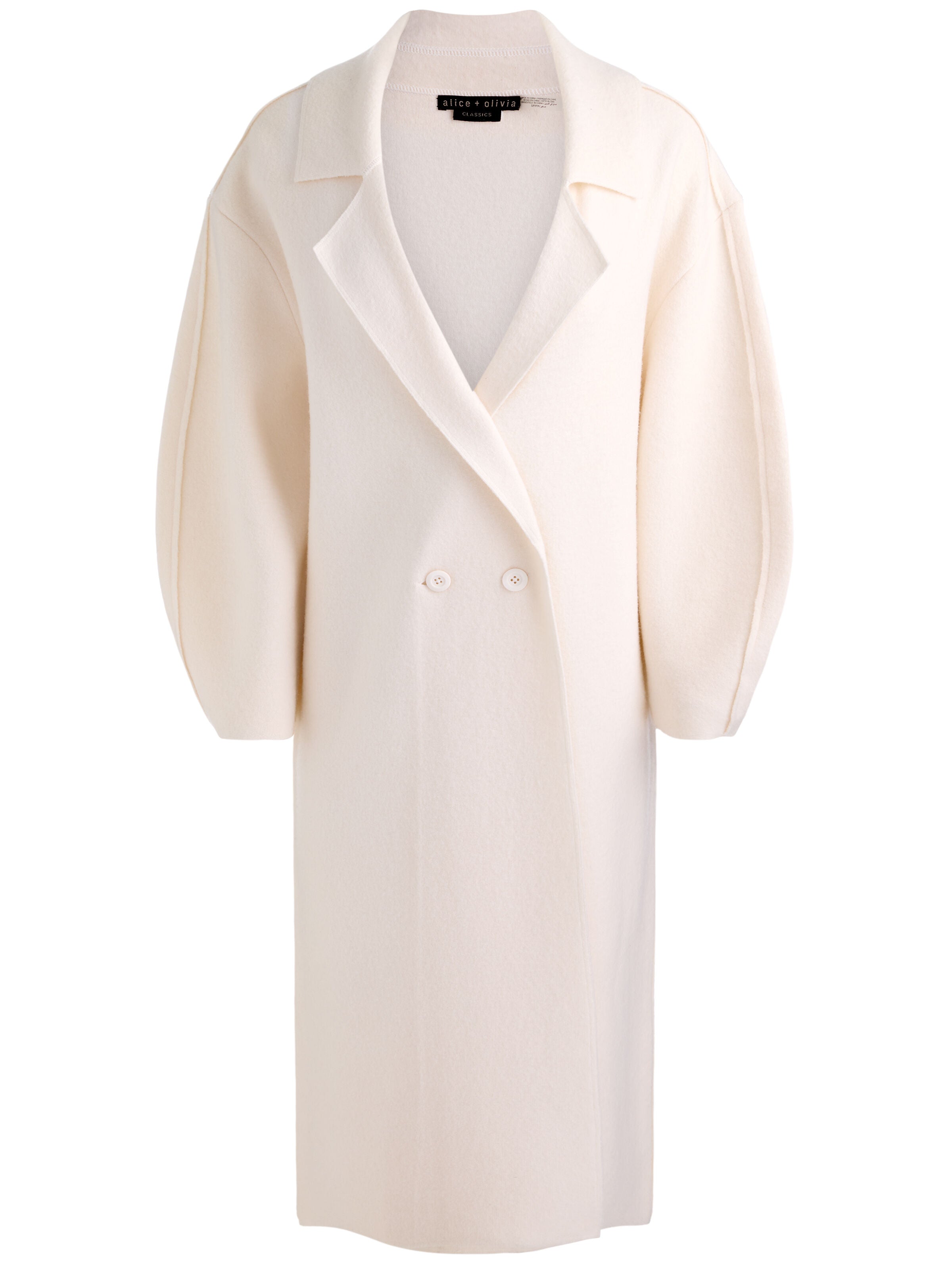 WAVERLY COCOON COAT-ECRU-ALICE + OLIVIA
