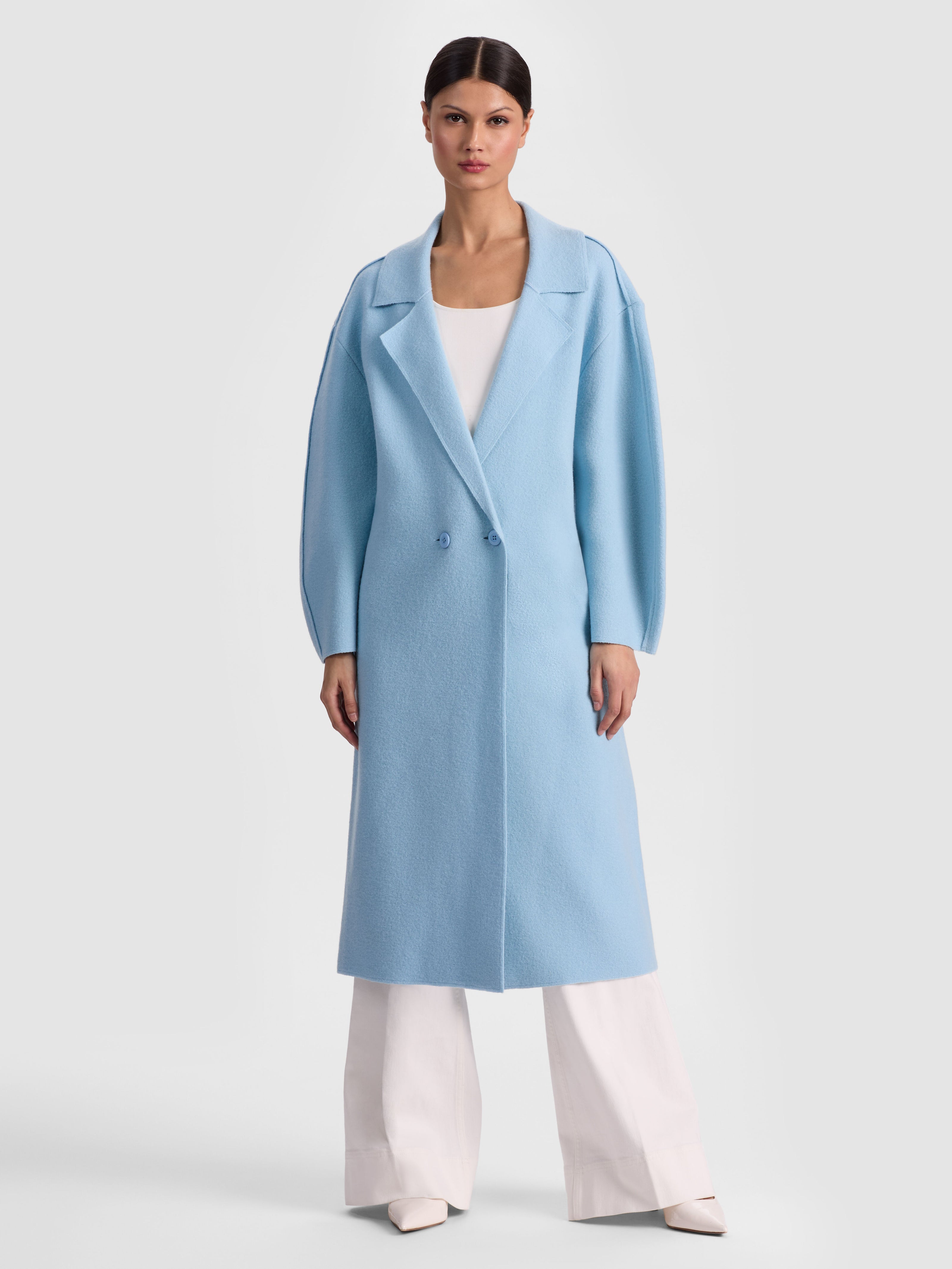 WAVERLY COCOON COAT-CAROLINA BLUE-ALICE + OLIVIA