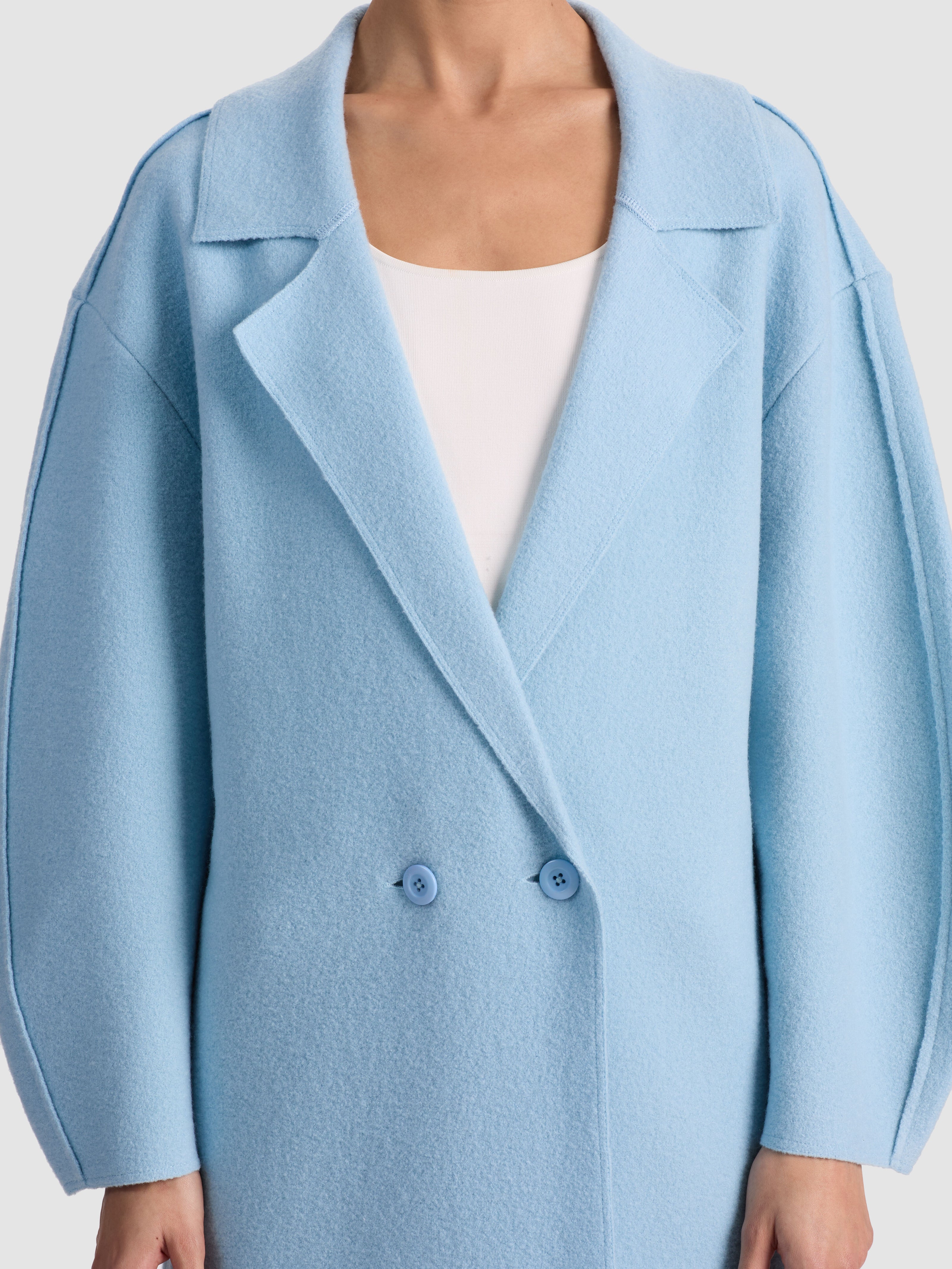 WAVERLY COCOON COAT-CAROLINA BLUE-ALICE + OLIVIA