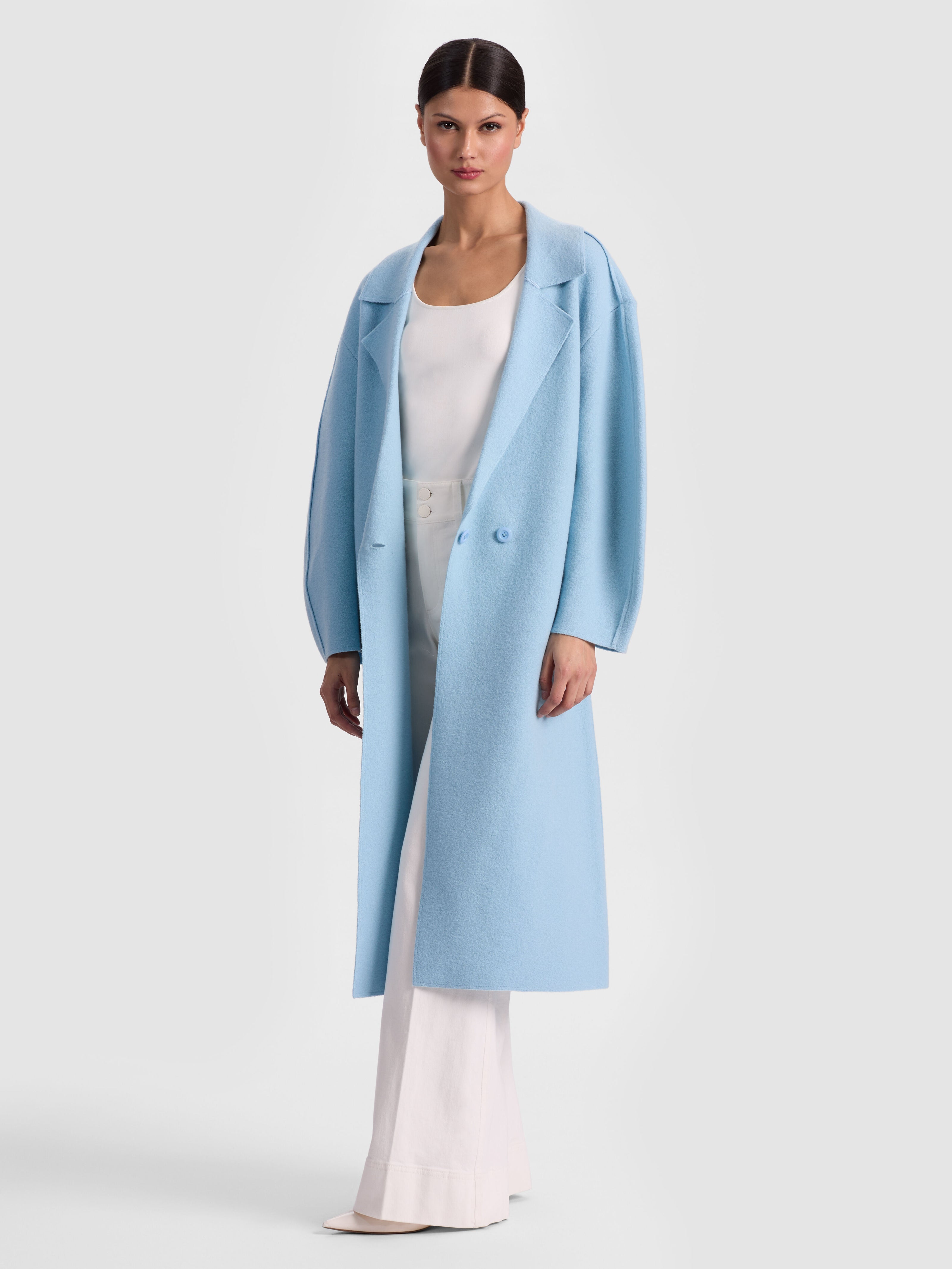 WAVERLY COCOON COAT-CAROLINA BLUE-ALICE + OLIVIA