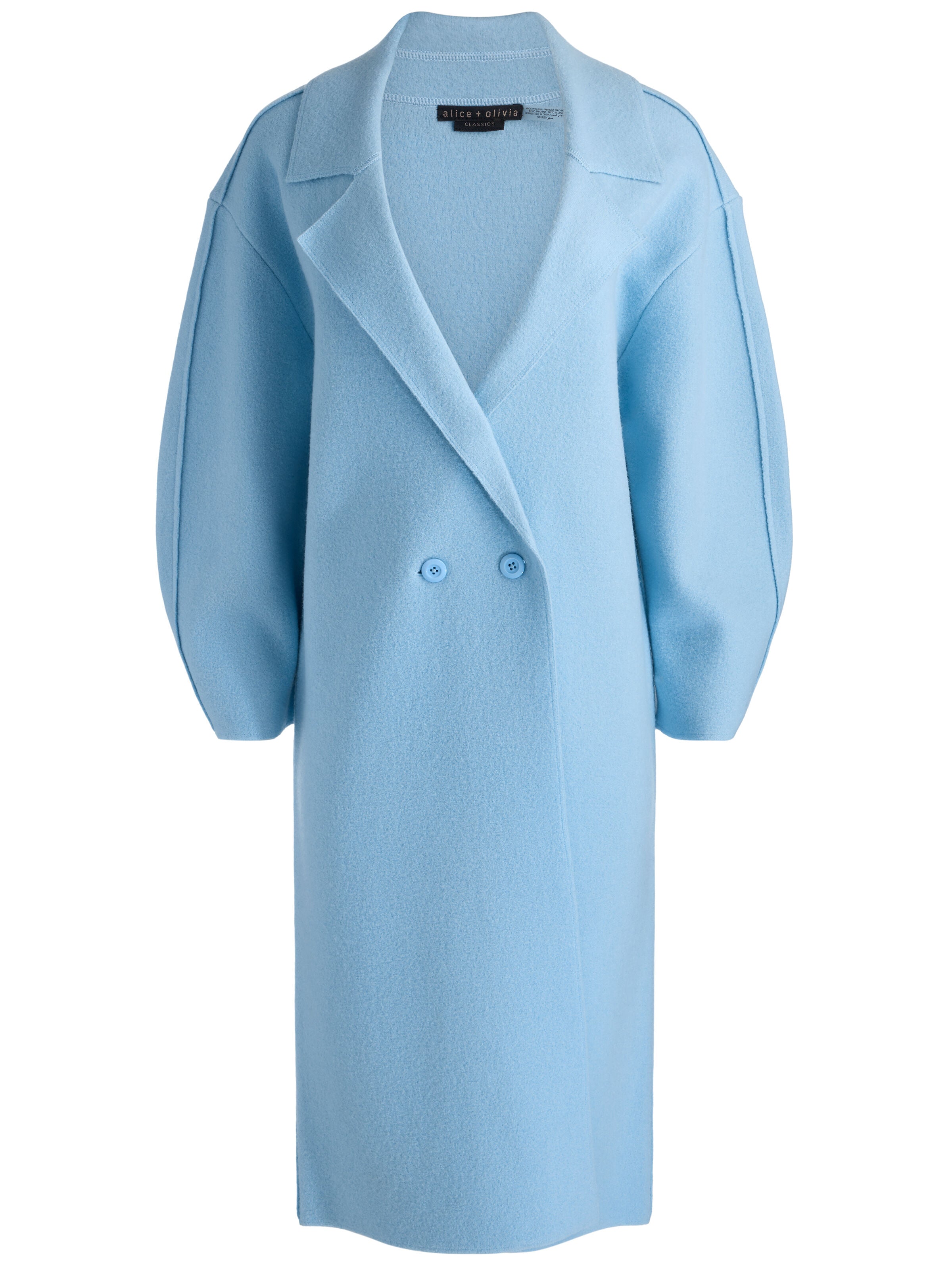 WAVERLY COCOON COAT-CAROLINA BLUE-ALICE + OLIVIA
