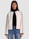 PEARSON SWEATER JACKET-BLACK/SOFT WHITE-ALICE + OLIVIA