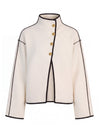 PEARSON COLLARED SWEATER JACKET-SOFT WHITE/BLACK-ALICE + OLIVIA