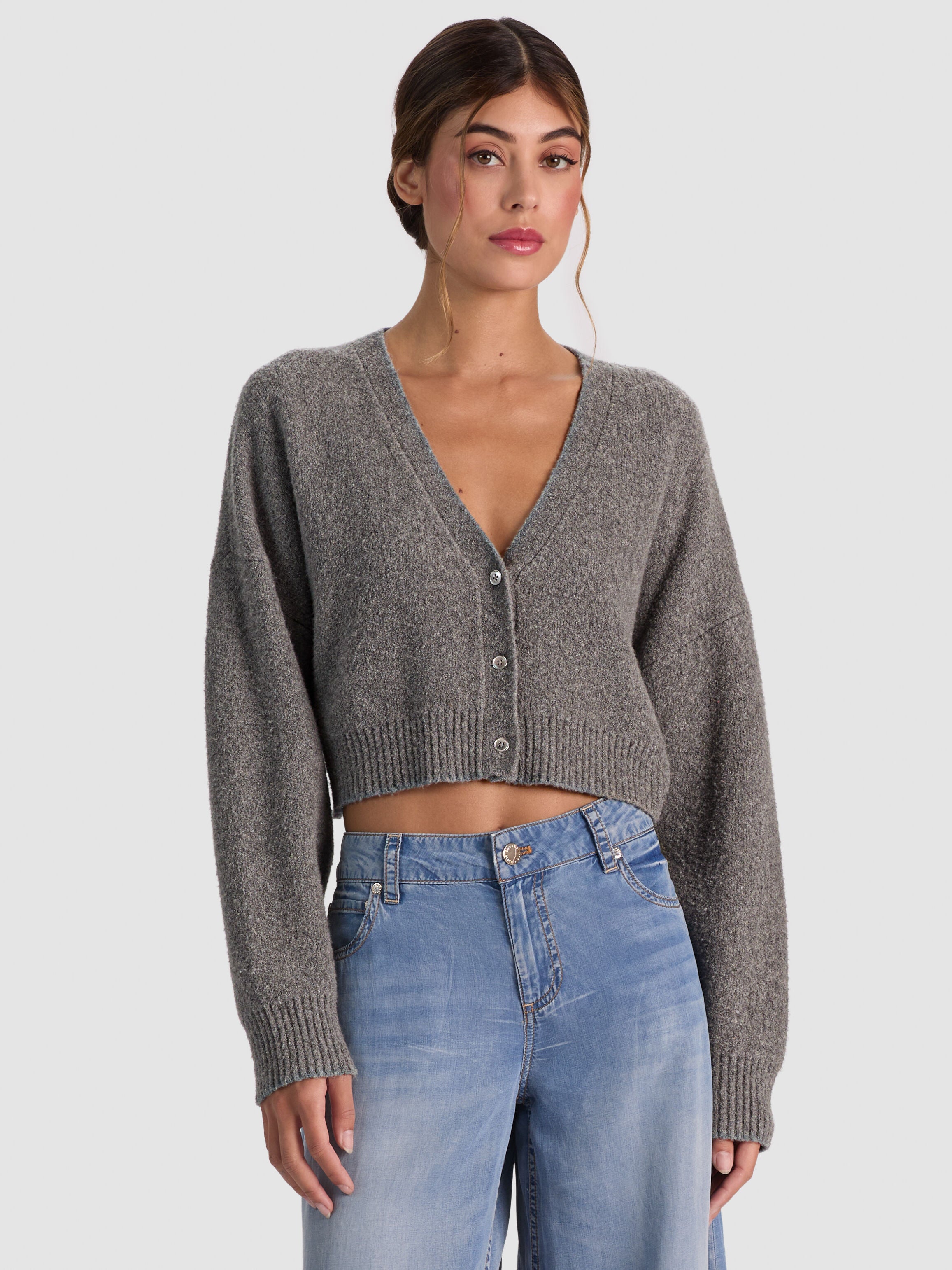 MAUREEN OVERSIZED CARDIGAN-MEDIUM HEATHER GREY-ALICE + OLIVIA