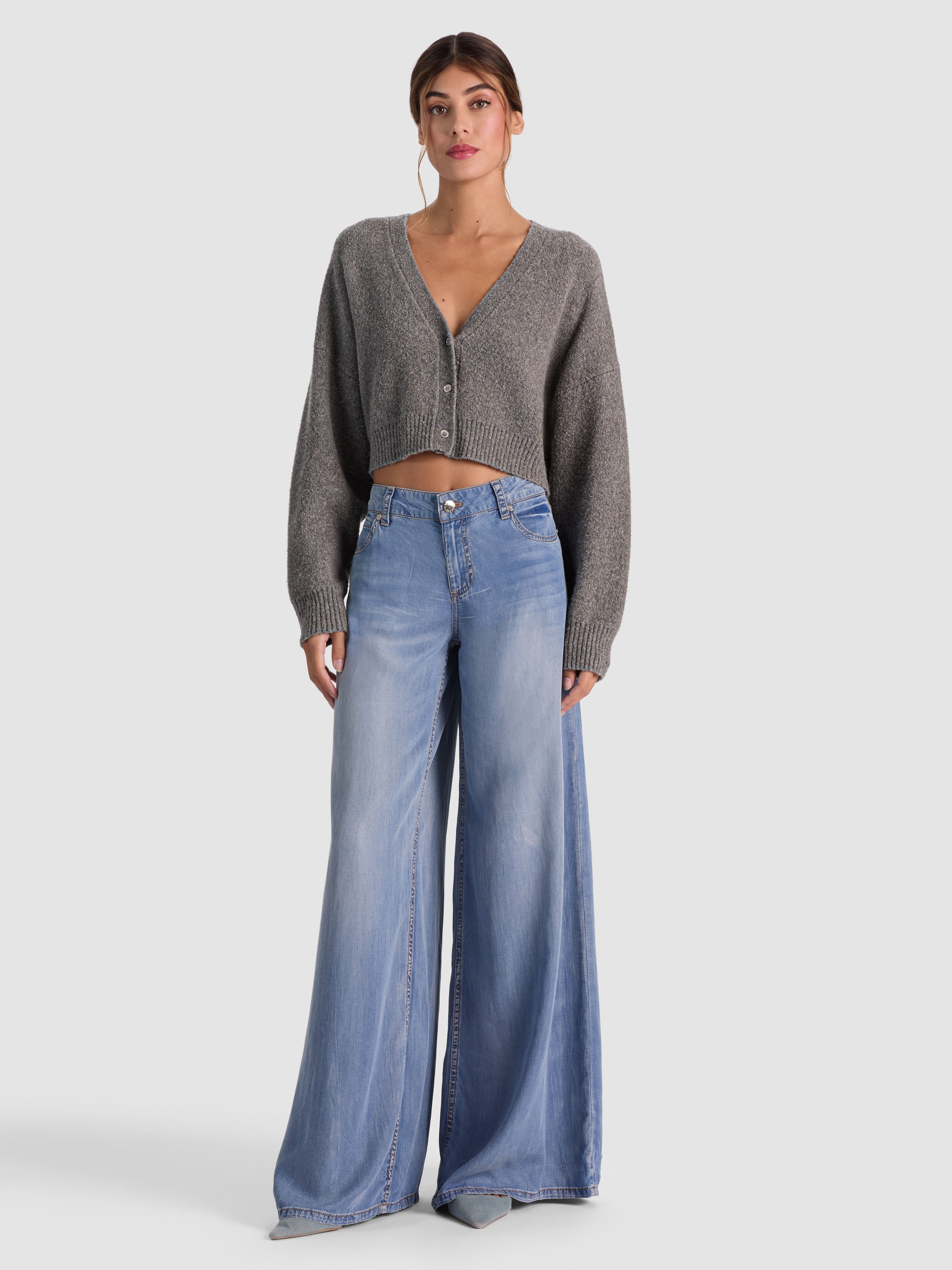 MAUREEN OVERSIZED CARDIGAN-MEDIUM HEATHER GREY-ALICE + OLIVIA