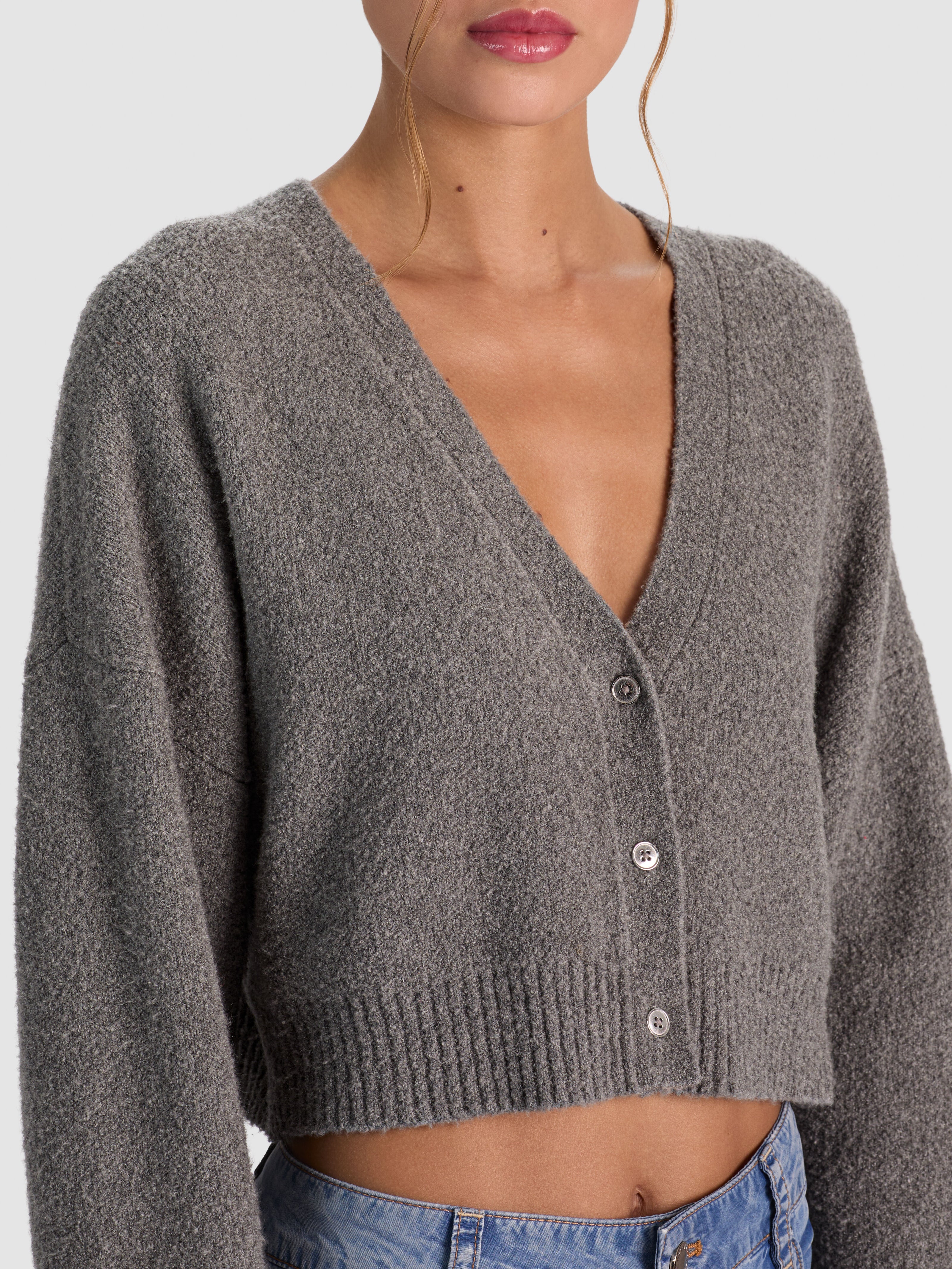 MAUREEN OVERSIZED CARDIGAN-MEDIUM HEATHER GREY-ALICE + OLIVIA