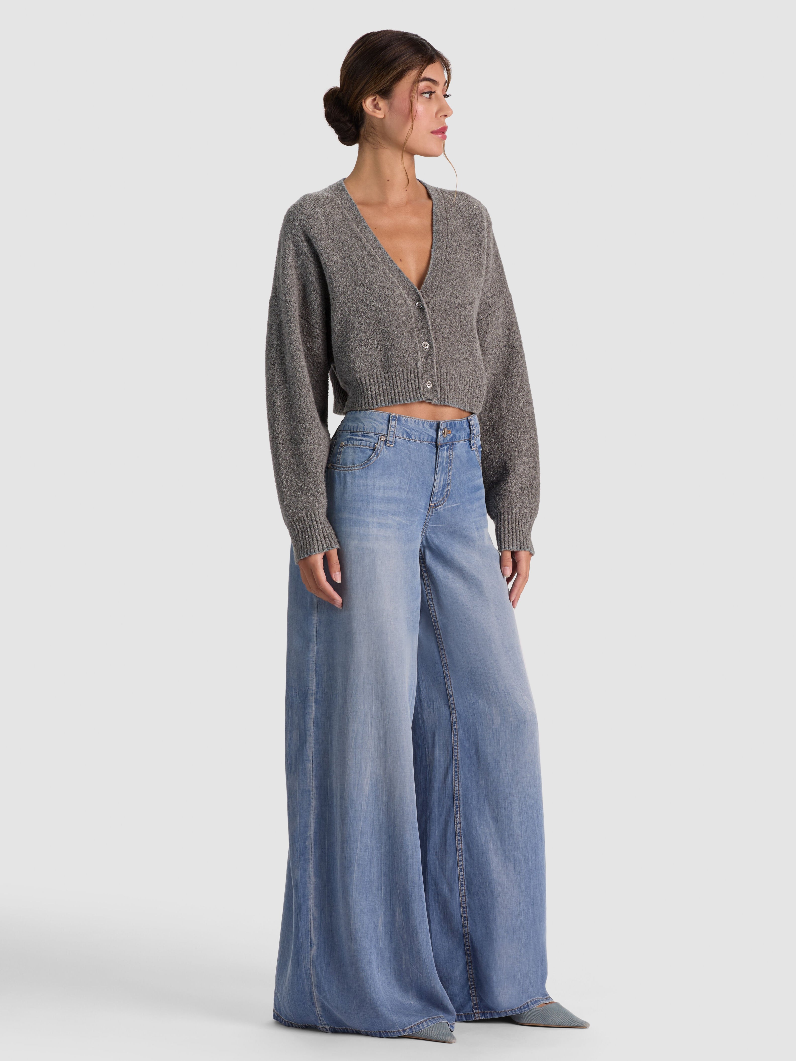 MAUREEN OVERSIZED CARDIGAN-MEDIUM HEATHER GREY-ALICE + OLIVIA