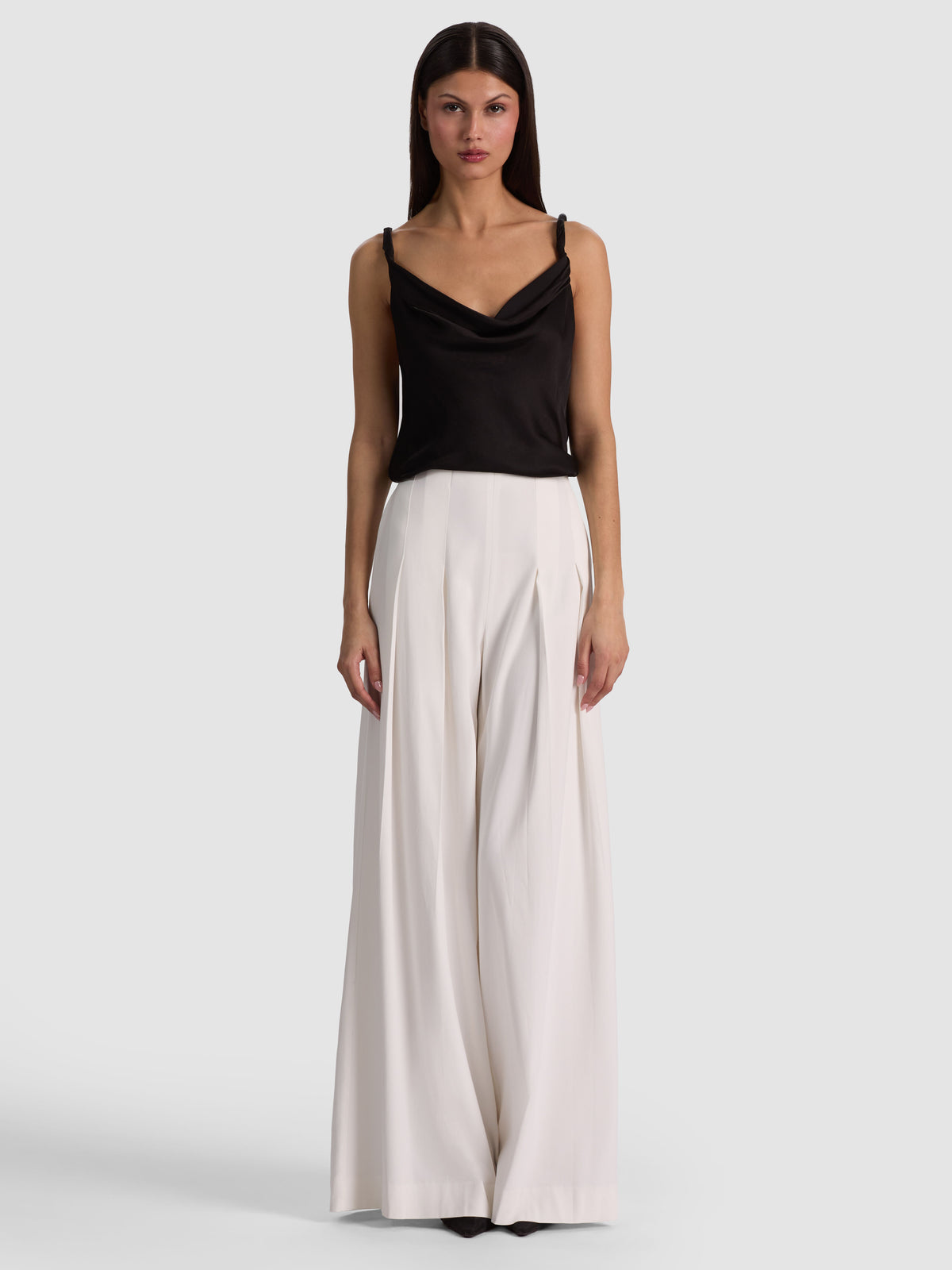 MONIQUE TWIST STRAP TANK - BLACK