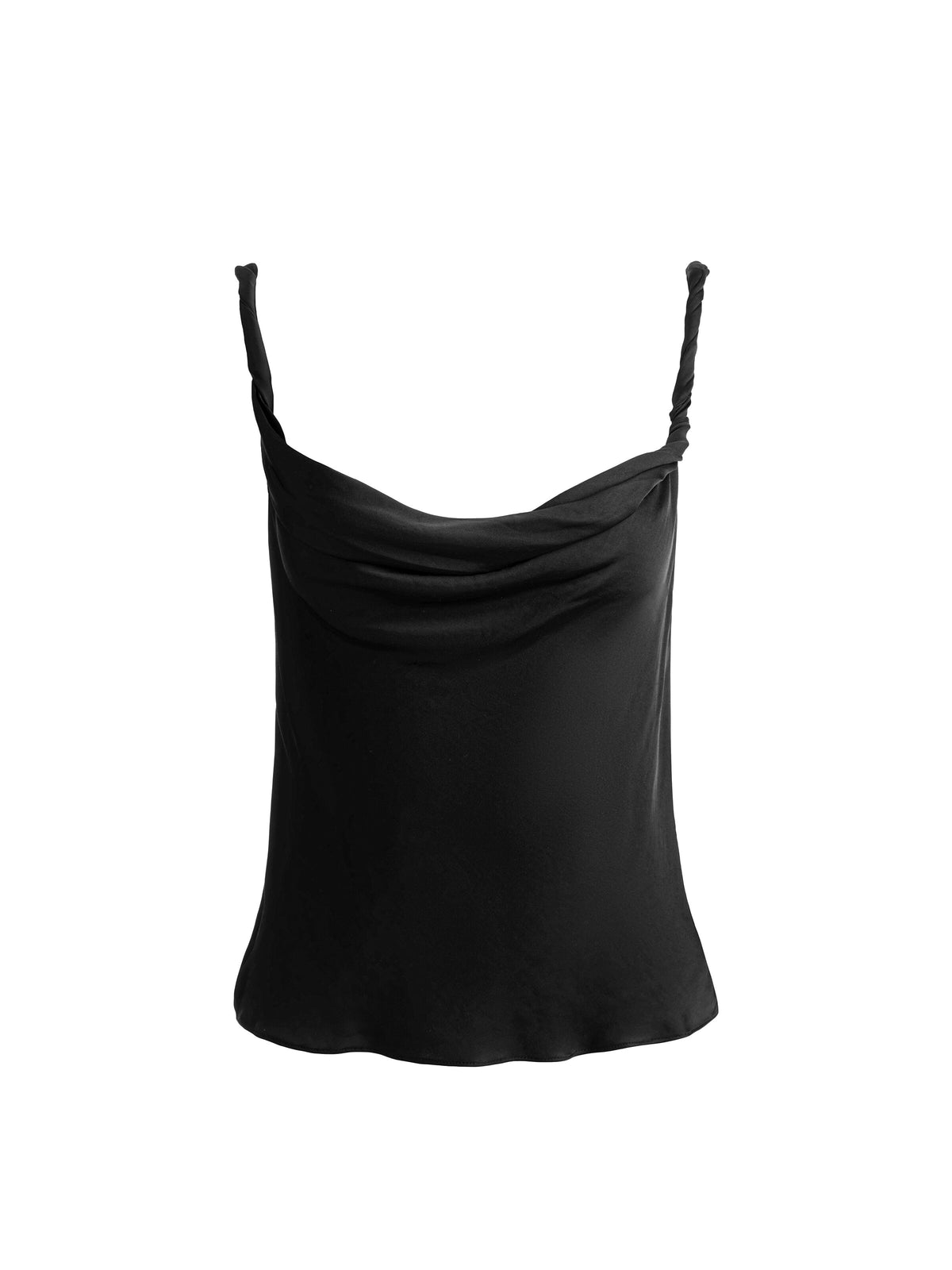 MONIQUE TWIST STRAP TANK - BLACK