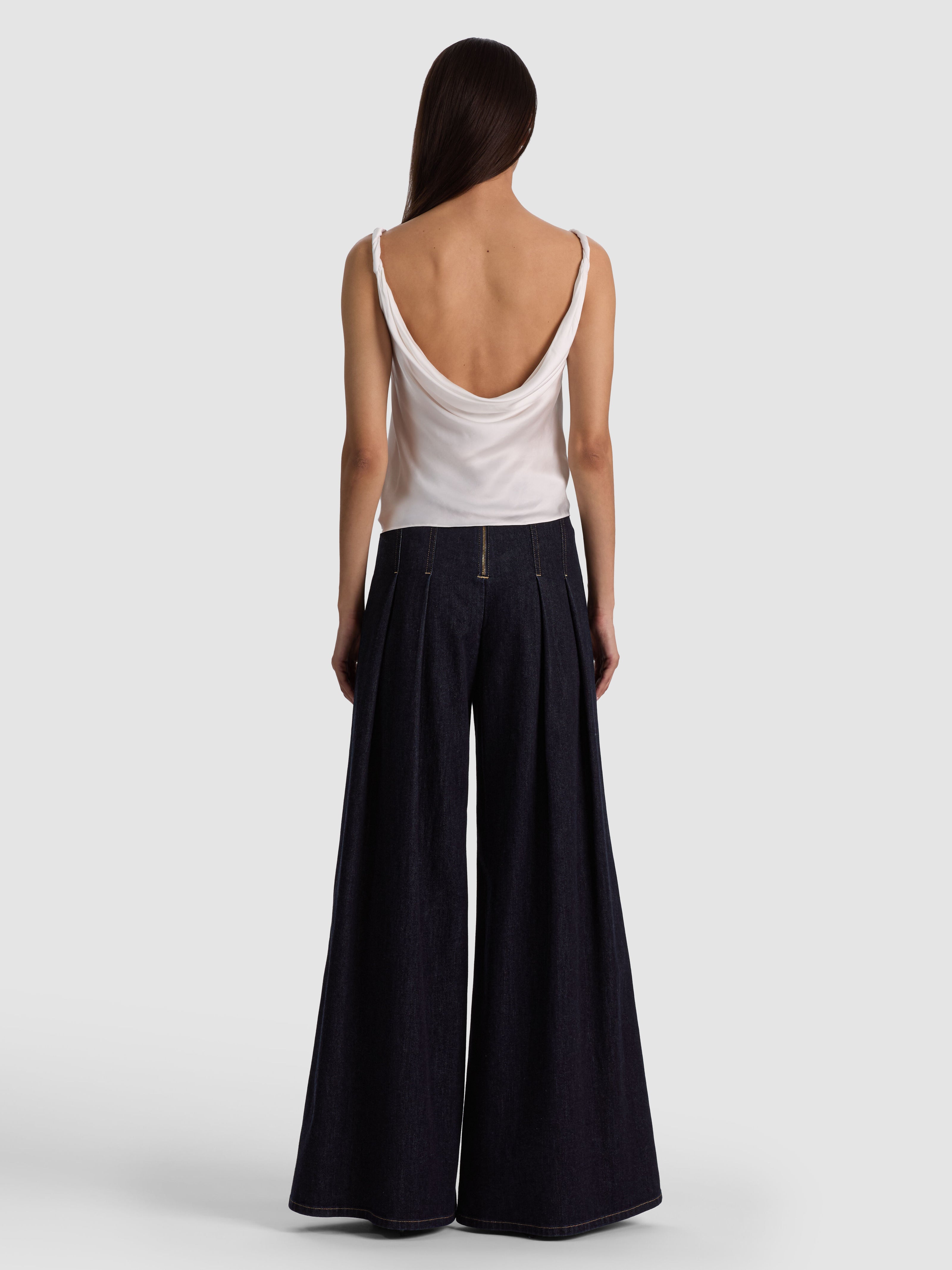 MONIQUE TWIST STRAP TANK-OFF WHITE-ALICE + OLIVIA
