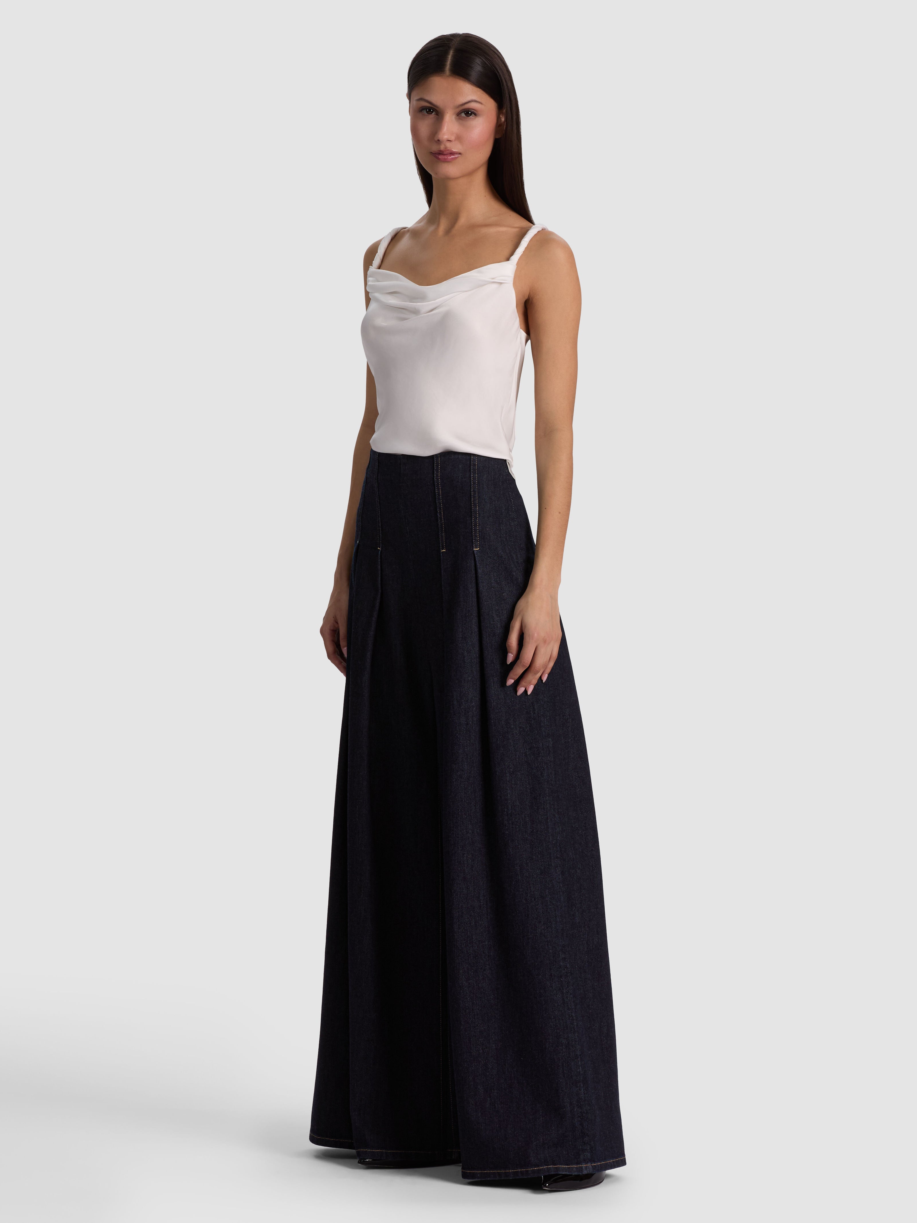 MONIQUE TWIST STRAP TANK-OFF WHITE-ALICE + OLIVIA