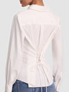CAMICIA AMELIA CON ALLACCIATURA SUL RETRO-ALICE + OLIVIA