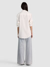 AIMEE DOUBLE LAYER BUTTON DOWN-OFF WHITE-ALICE + OLIVIA
