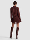 TURNER BUTTON DOWN-DARK CHOCOLATE-ALICE + OLIVIA