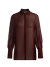 TURNER BUTTON DOWN-DARK CHOCOLATE-ALICE + OLIVIA
