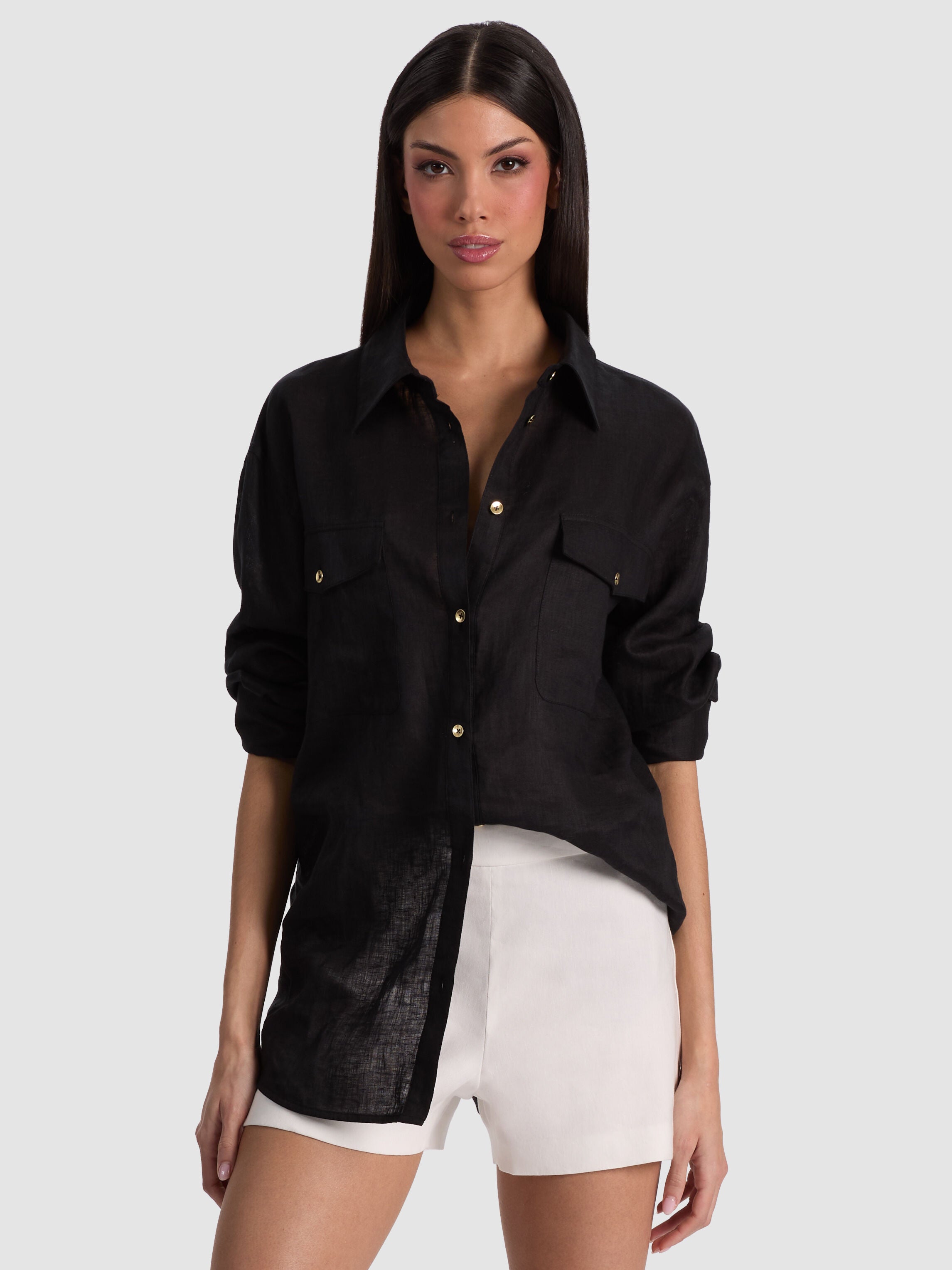 CHEMISE UTILITAIRE AMPLE ET RAFFINÉE-ALICE + OLIVIA