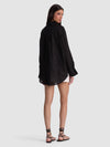 FINELY OVERSIZED UTILITY SHIRT-Black-ALICE + OLIVIA