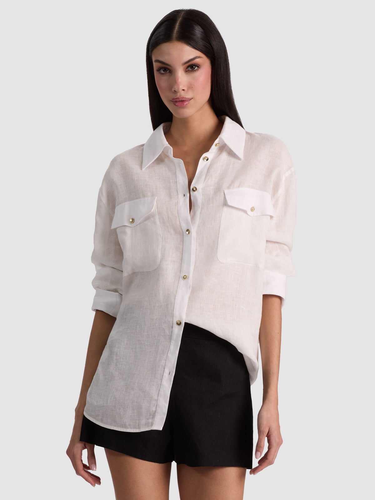 FINELY OVERSIZED UTILITY SHIRT - OFF WHITE