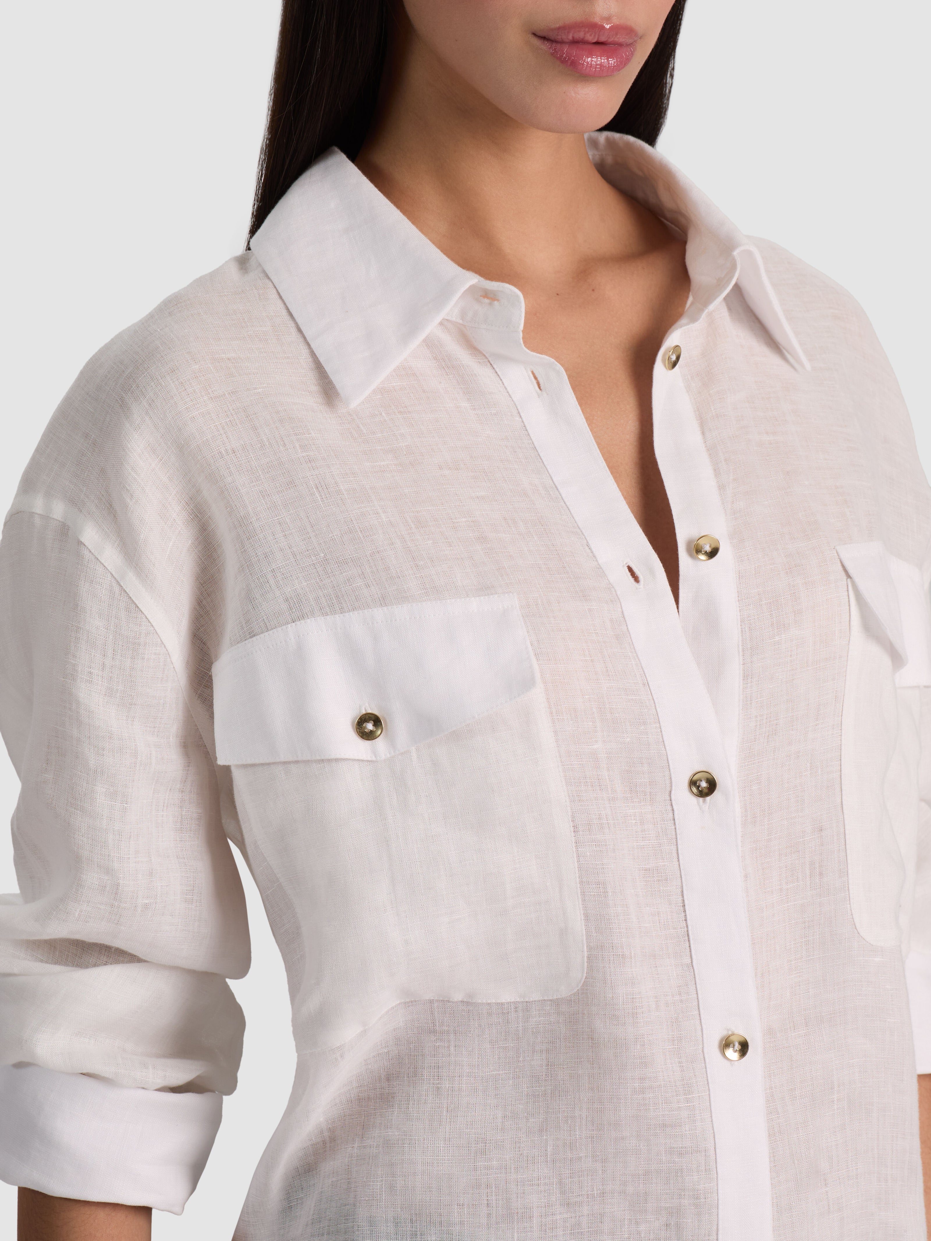 CHEMISE UTILITAIRE AMPLE ET RAFFINÉE-ALICE + OLIVIA