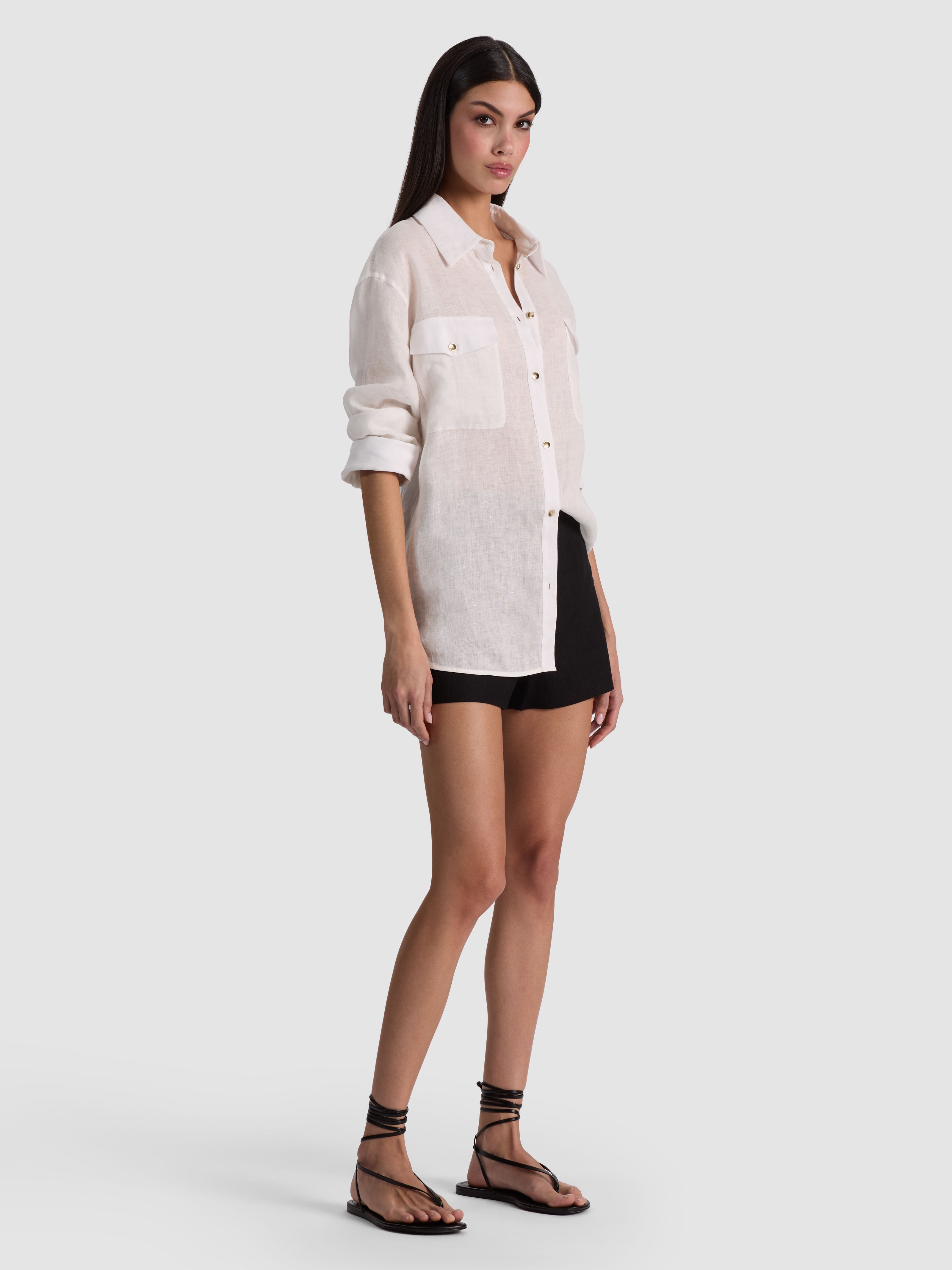 CHEMISE UTILITAIRE AMPLE ET RAFFINÉE-ALICE + OLIVIA