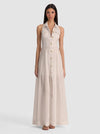 KENDALL LINEN MAXI DRESS-OATMEAL-ALICE + OLIVIA