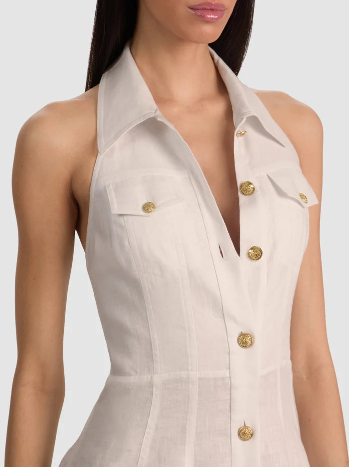 KENDALL LINEN MAXI DRESS-OATMEAL-ALICE + OLIVIA