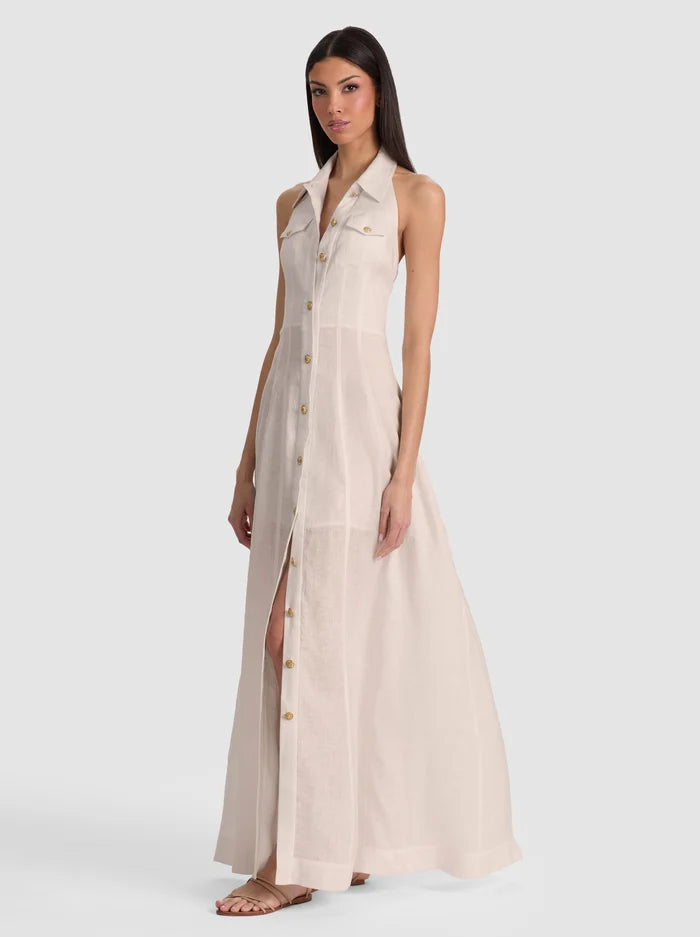 KENDALL LINEN MAXI DRESS-OATMEAL-ALICE + OLIVIA