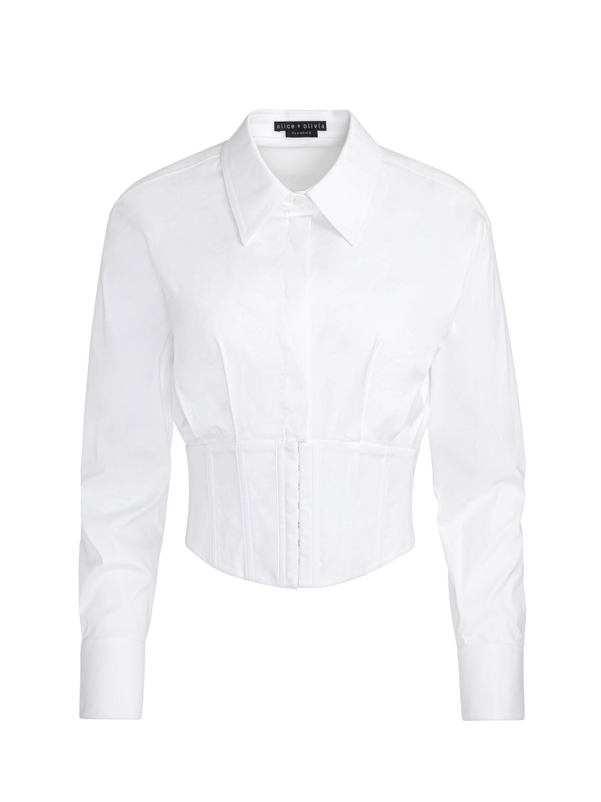 EDIE CORSET BUTTON DOWN - OFF WHITE