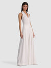 FREYA BUTTON DOWN HALTER TOP-OFF WHITE-ALICE + OLIVIA