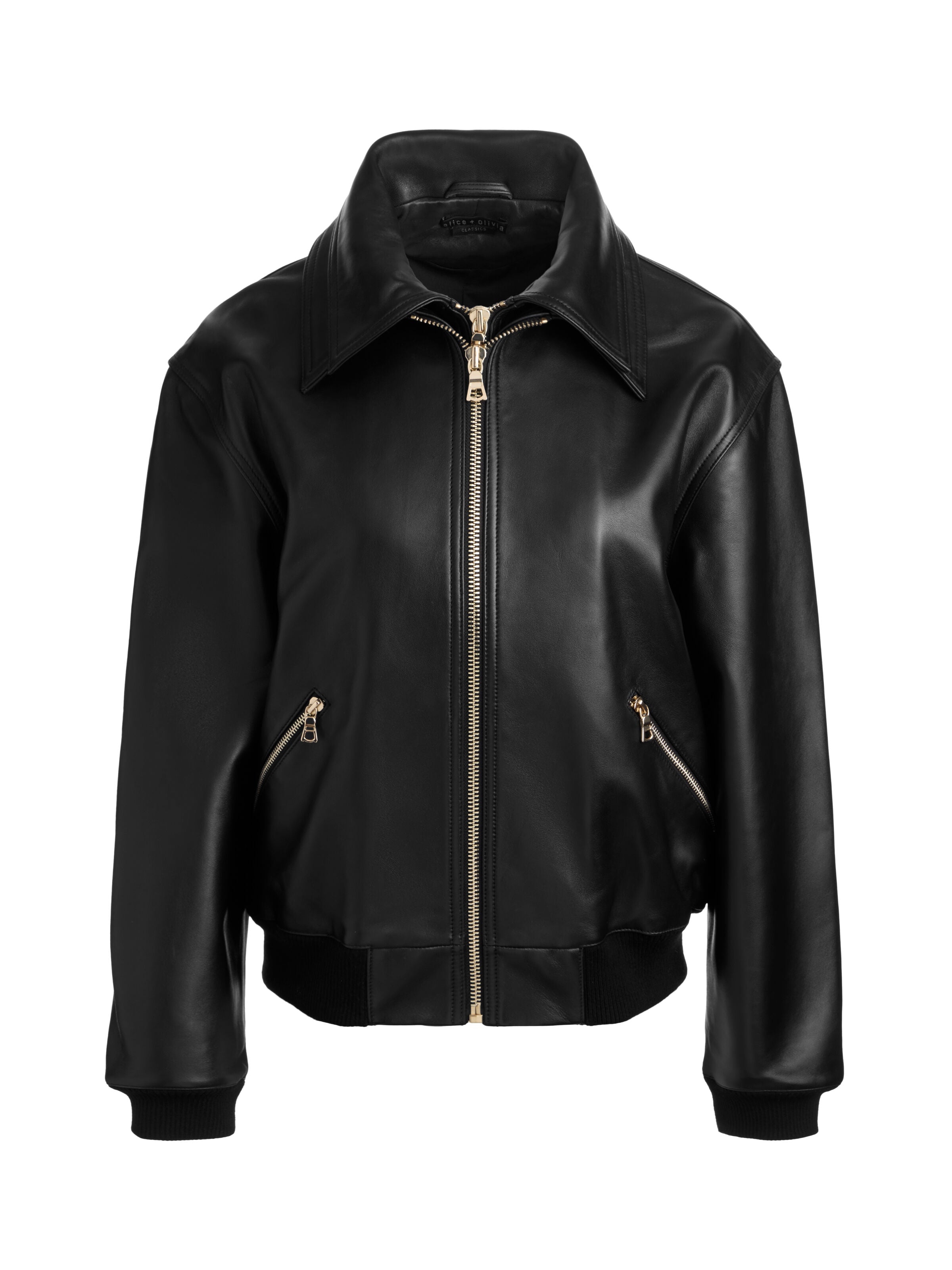 COLLINS DOPPIO STRATO GIUBBOTTO IN PELLE-ALICE + OLIVIA