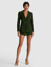 Blazer ajusté en suède à col cranté Macey-ALICE + OLIVIA